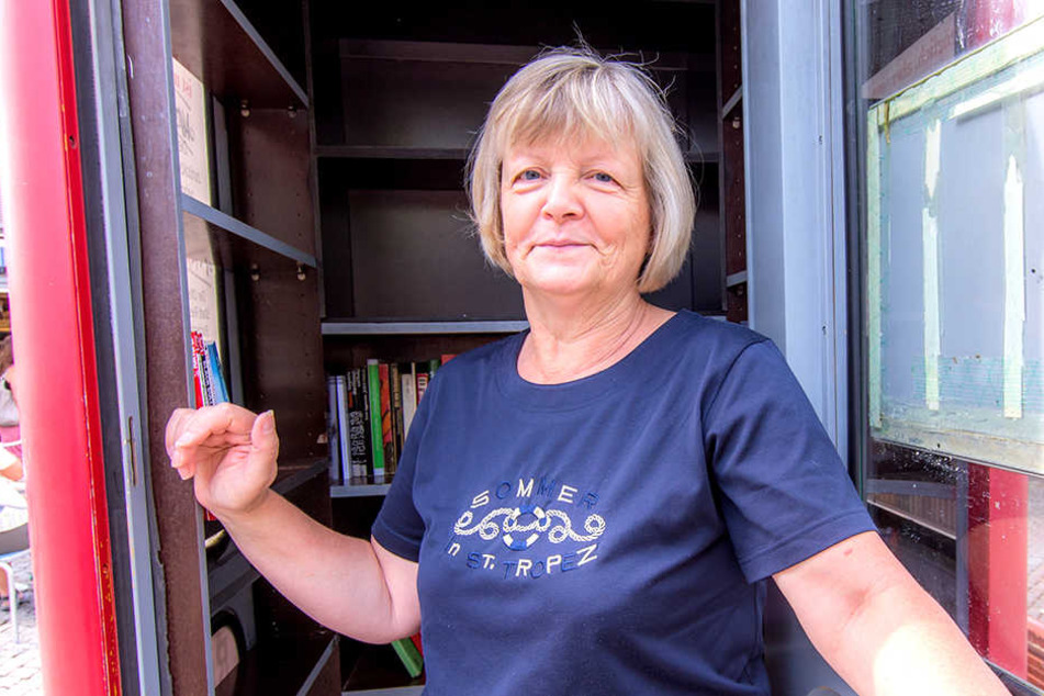 Heike Berthold (61) ärgert sich über den sinnlosen Vandalismus.