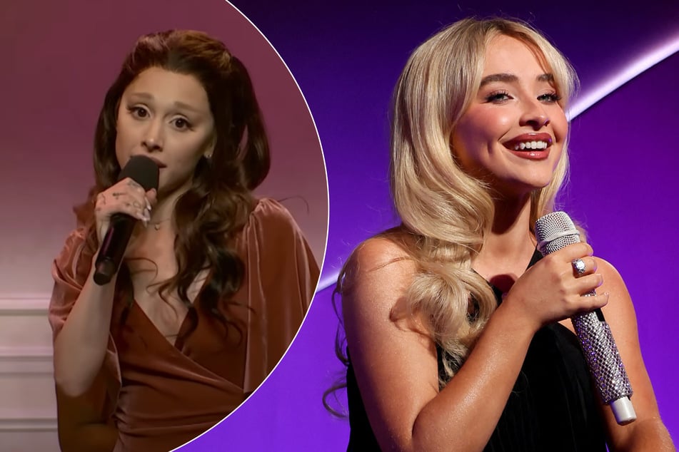 Sabrina Carpenter reacts to Ariana Grande's viral Espresso parody on SNL!