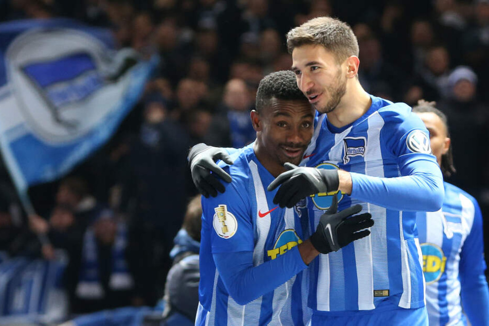 Im DFB-Pokal-Achtelfinale jubelten Kalou (l.) und Grujic (r.) zweimal und schieden dennoch verdient gegen den Rekordmeister aus.