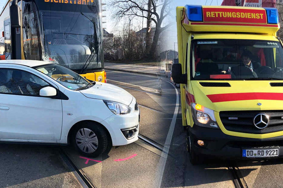 Der Fahrer des Wagens stand unter Schock, ein Krankenwagen wurde angefordert.