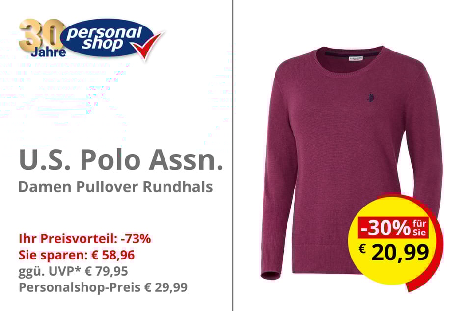 U.S. Polo Assn. Damen Pullover Rundhals