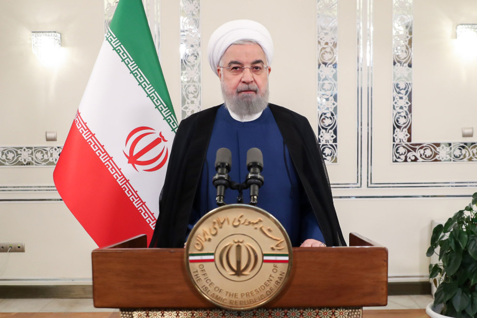 Iran, Teheran: Hassan Ruhani spricht während einer Aufzeichnung für eine Videobotschaft anlässlich des Beginns der Generaldebatte der 75. UN-Vollversammlung.