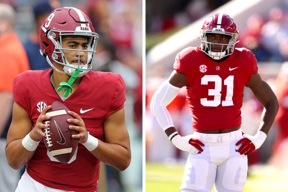 Heisman Trophy winner Bryce Young (l) and two-time Bronko Nagurski Trophy winner Will Anderson Jr. (r) have yet to announced whether they will skip the Sugar Bowl in preparation for the 2023 NFL Draft.