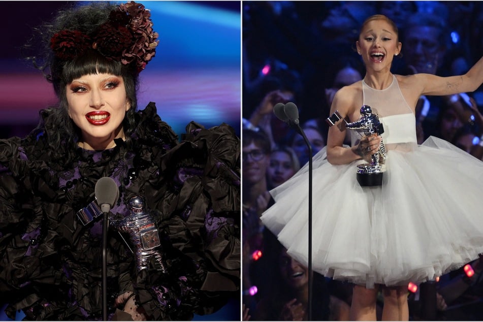 Lady Gaga (l.) thanked her "little monsters" after winning Artist of the Year, while Ariana Grande teased her upcoming tour at this year's MTV Video Music Awards.