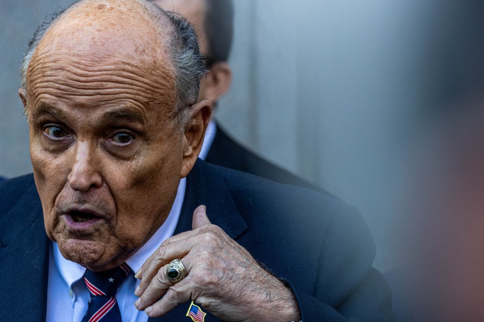 Rudy Giuliani leaves the New York Federal Courthouse on November 7, 2024, after missing the deadline to turn over assets as part of $148-million defamation judgement.