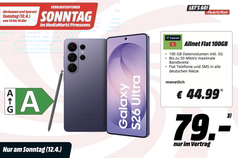 Samsung Galaxy S26 Ultra im Vertrag.