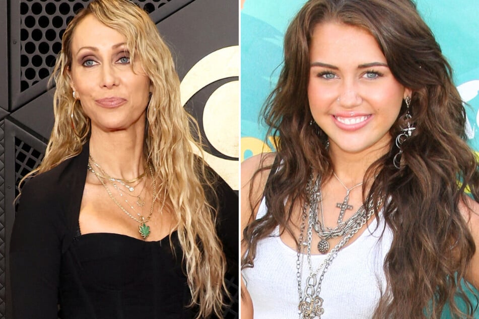 Miley Cyrus (r.) revealed it was her mom Tish's idea to dance with a pole during the 2009 Teen Choice Awards!