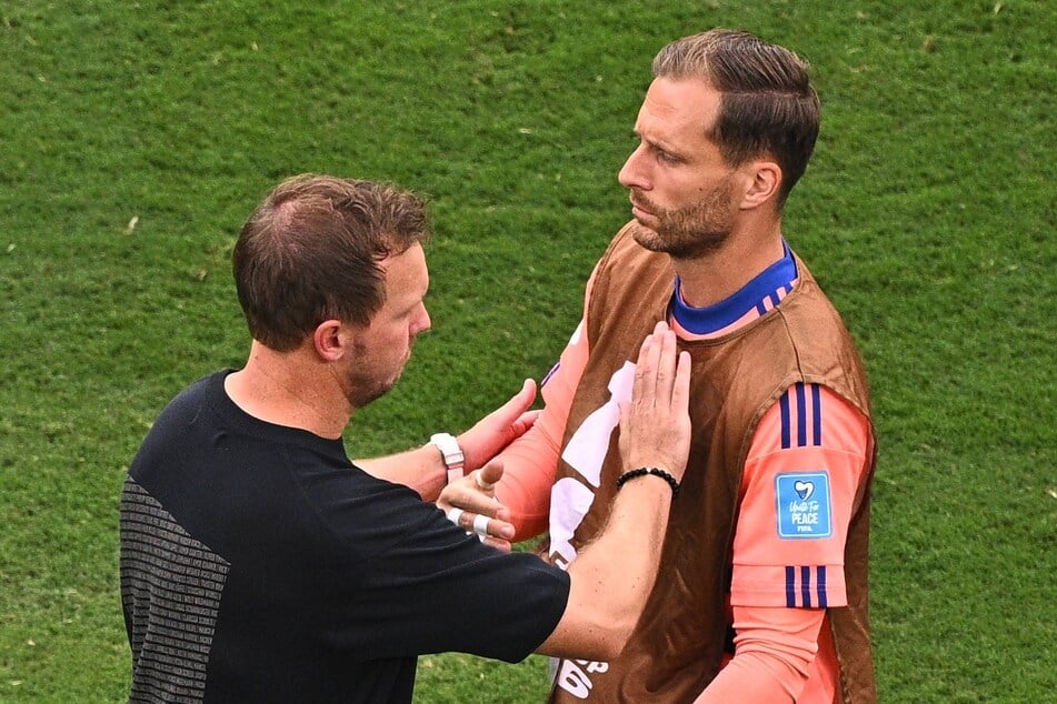 Julian Nagelsmann (39, l.) und Oliver Baumann (36) haben sich nach der WM ausgesprochen.
