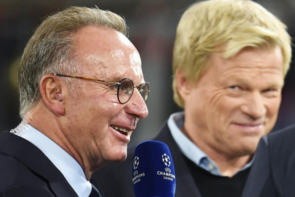Karl-Heinz Rummenigge (l.) soll Oliver Kahn (r.) alle Tricks beibringen.