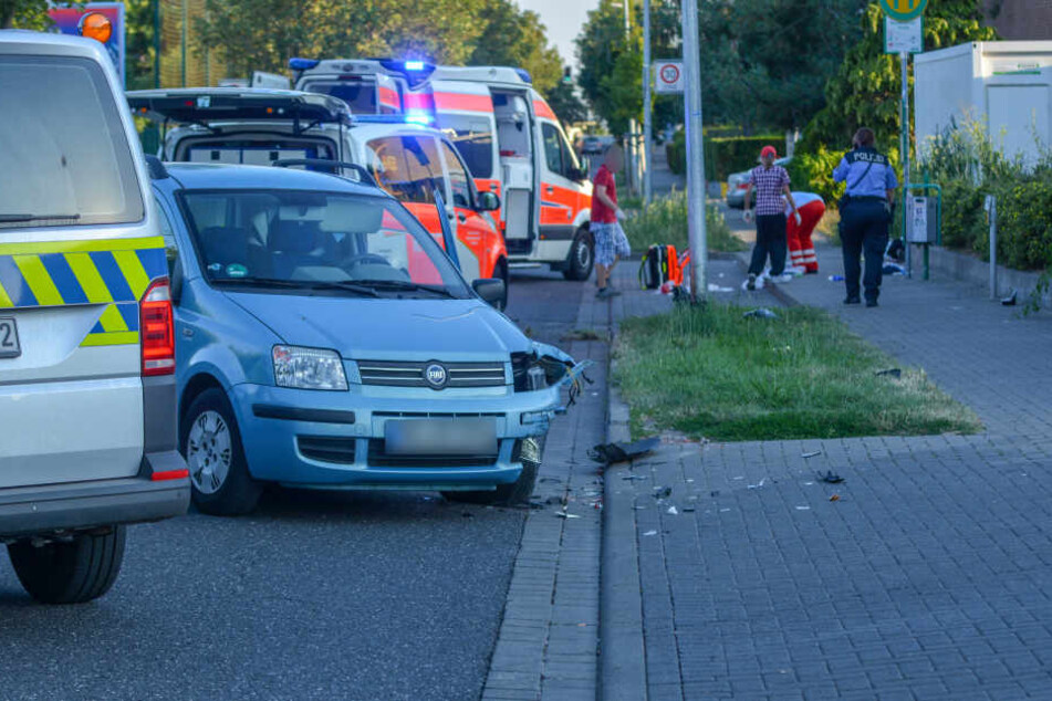 Offenbar hatte der Fiat-Fahrer beim Abbiegen den entgegenkommenden Motorradfahrer übersehen.