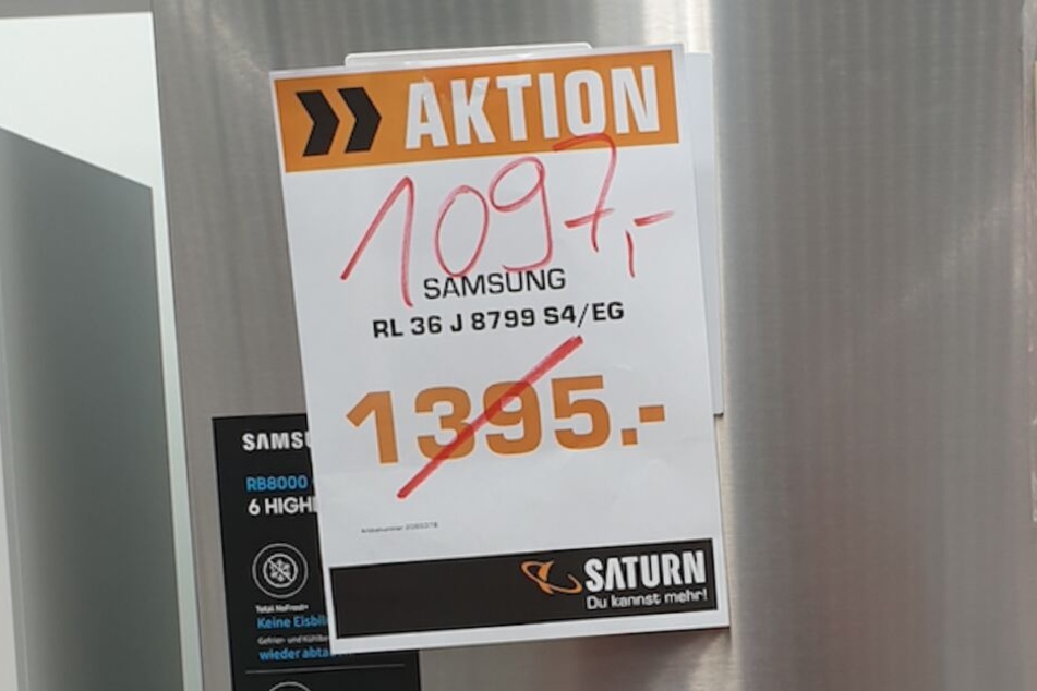 An 5.000 Produkten im ganzen Markt hängen diese Schilder!