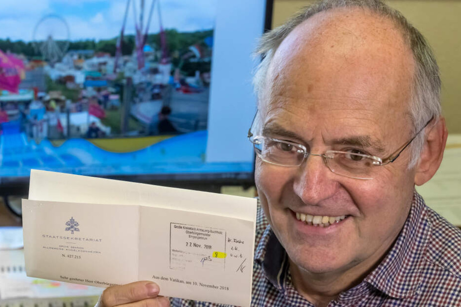 Annabergs Stadtsprecher Matthias Förster wertet den Brief aus Rom als positives Zeichen.