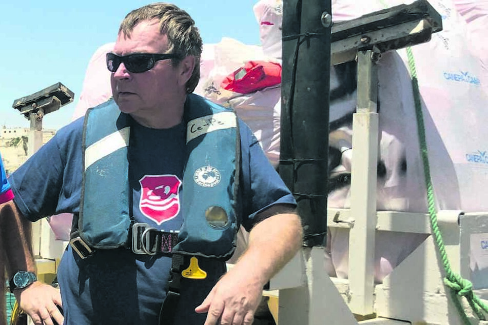 Claus-Peter Reisch (57), Kapitän der "Lifeline", kommt am Sonnabend nach Dresden.