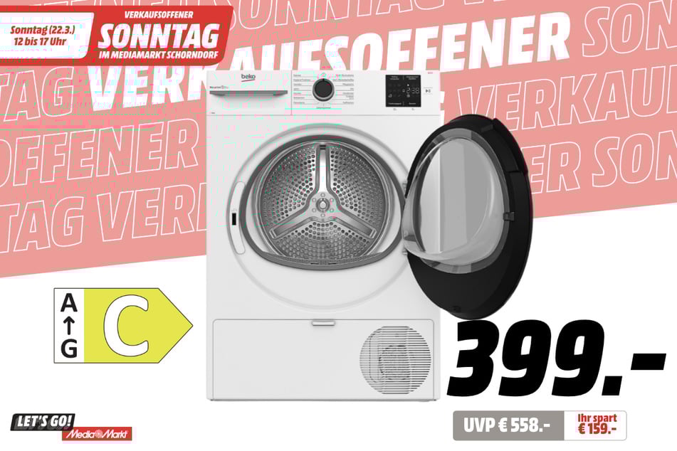 Beko-Trockner für 399 statt 558 Euro.