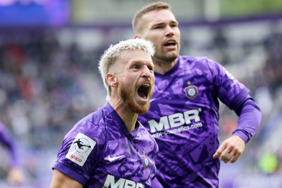Was für ein Befreiungsschlag! Marvin Stefaniak schoss gegen 1860 das 1:0.