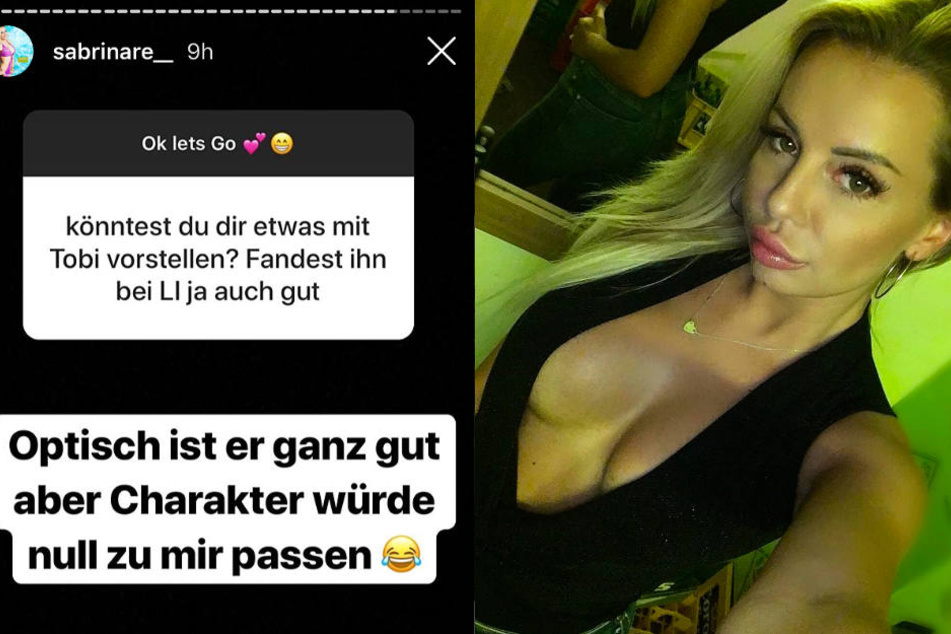 Das Foto zeigt zwei Screenshots aus dem Instagram-Profil von Sabi.