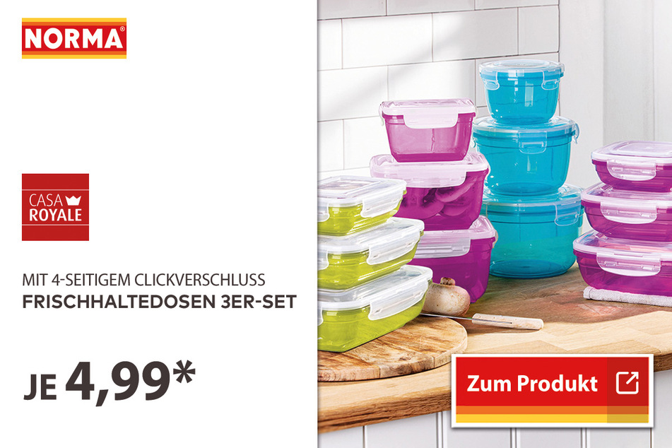 Frischhaltedosen 3er-Set für 4,99 Euro.