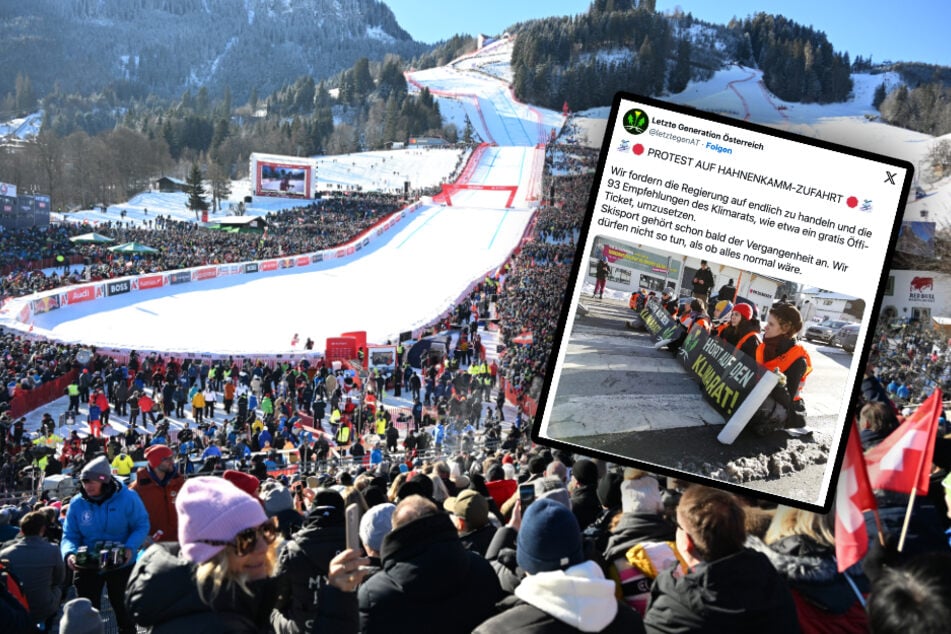 "Skisport gehört bald der Vergangenheit an": Letzte Generation stört Kitzbühel-Weltcup!
