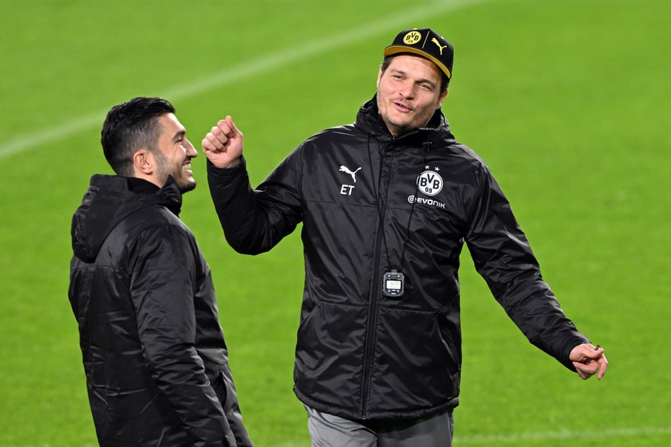 Nuri Sahin (35, l.) könnte zum Nachfolger von Edin Terzić (r.) aufsteigen.