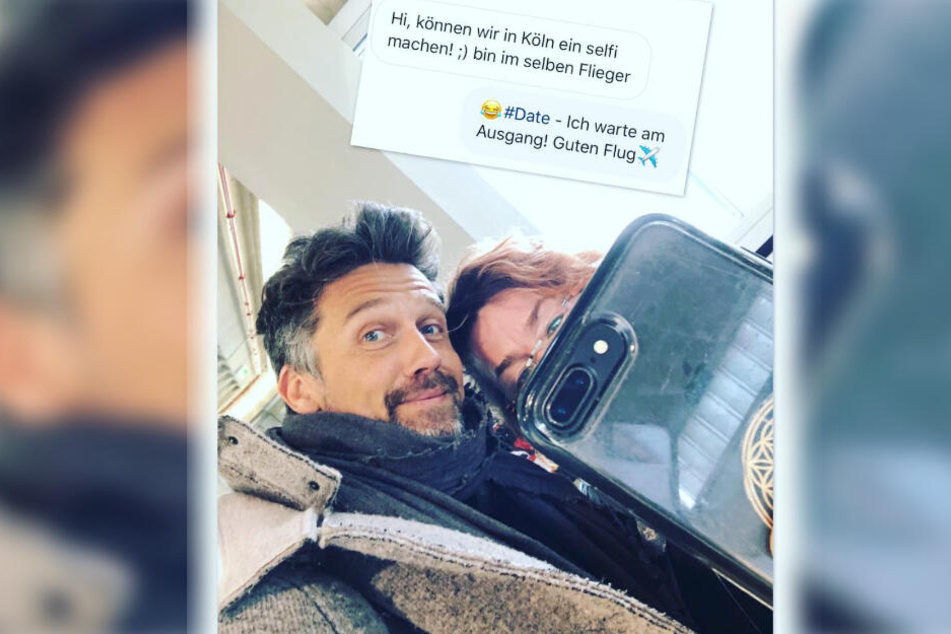 Eine Frau ergatterte am Flughafen in Köln ein kurzes Treffen mit Wayne Carpendale.