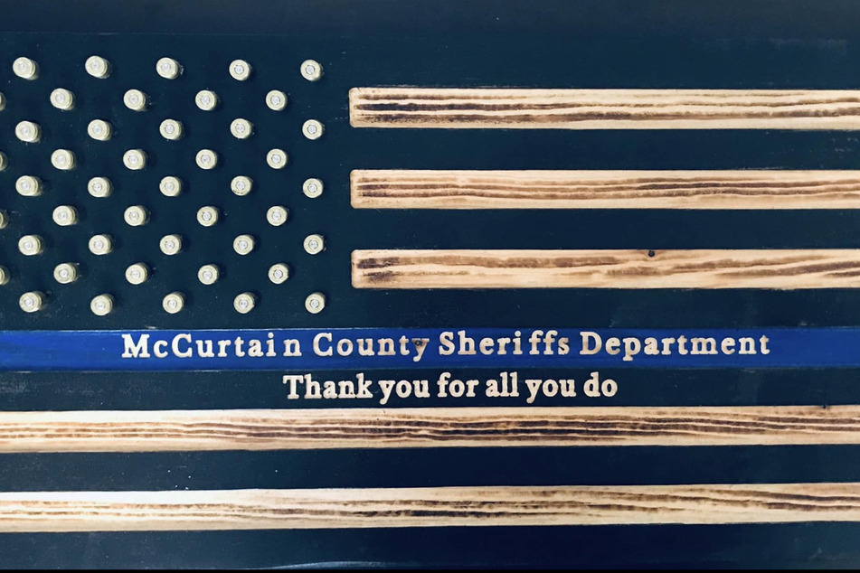 The McCurtain County Sheriffs Office uses frequently uses controversial "Thin Blue Line" imagery on its Facebook page.