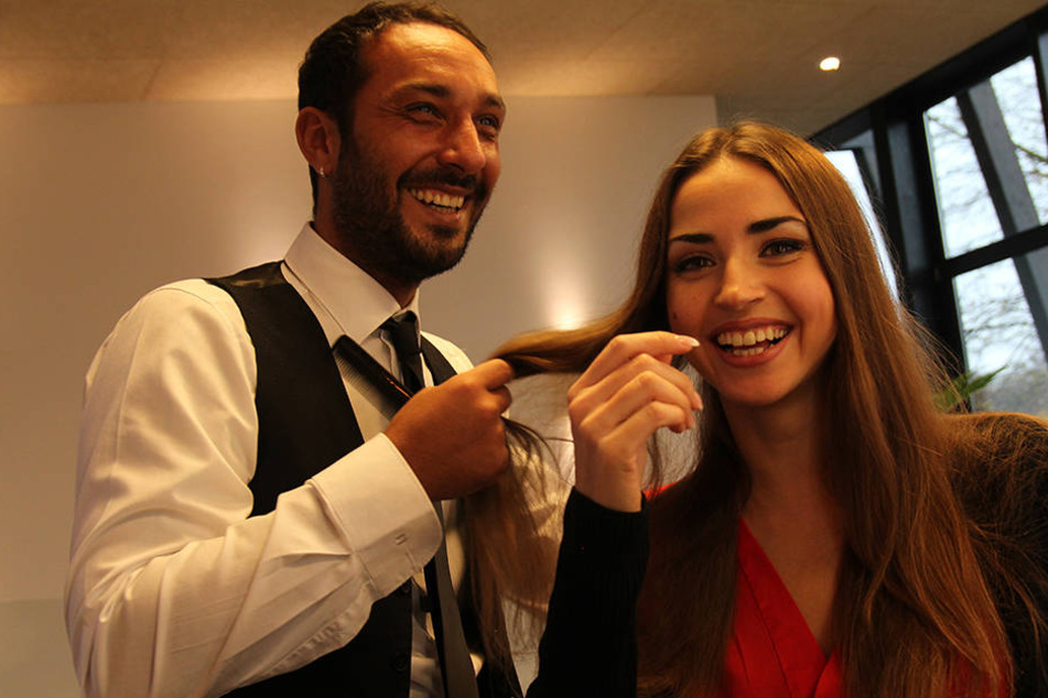 Zwei Stars unter sich: Promitänzerin Ektarina Leonova (29) und Starfriseur Daniele Dragotta.