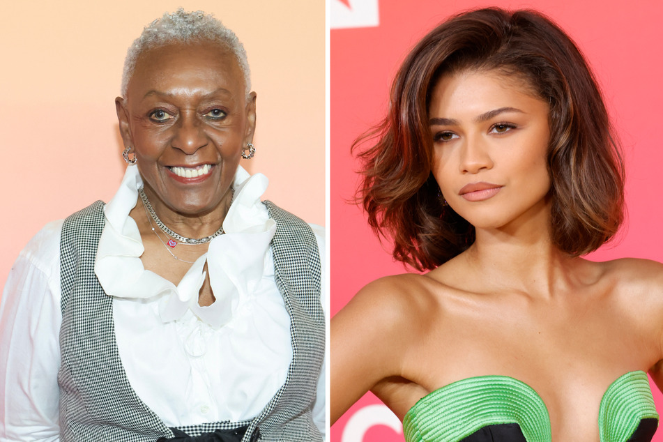 Zendaya (r) appears in the trailer for Invisible Beauty, a documentary about fashion trailblazer Bethann Hardison (l).