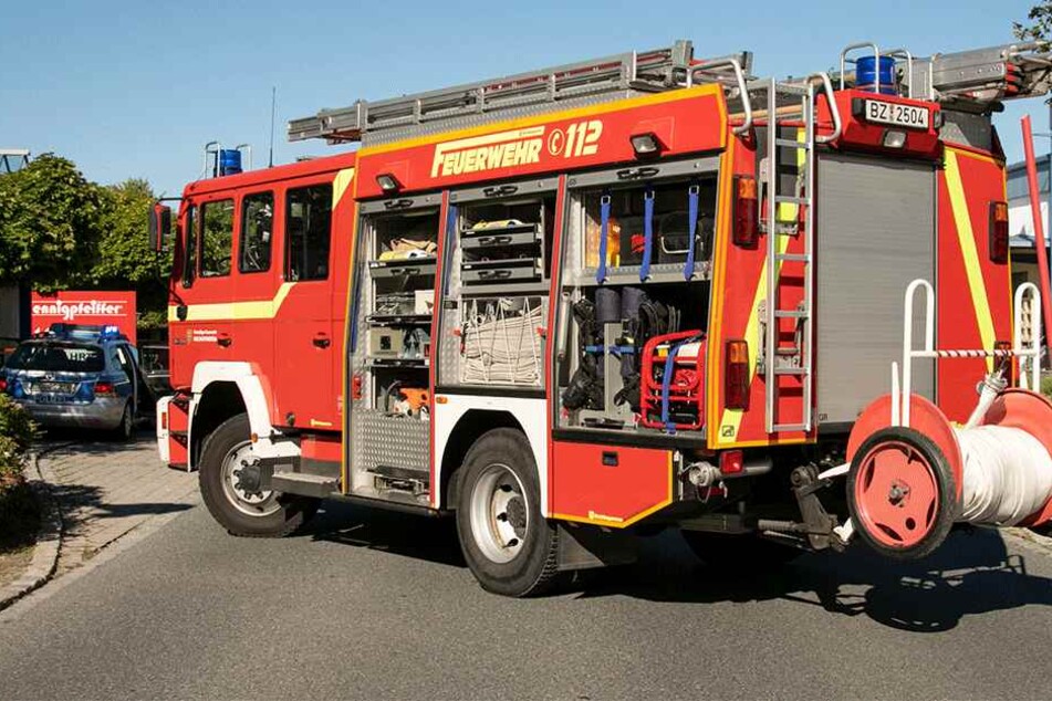 Die Feuerwehr vor Ort.