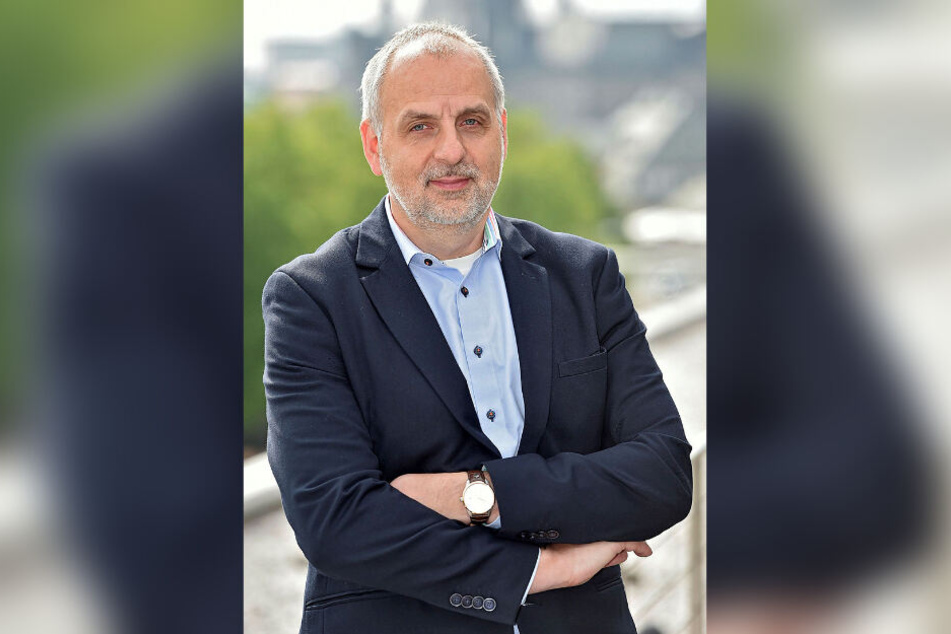 Der Spitzenkandidat der Linken, Rico Gebhardt (56).