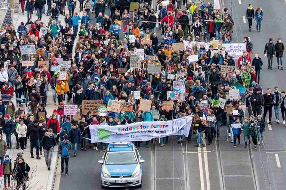 Auf der letzten "Fridays for Future"-Demo in Dresden wurden 5000 Schüler gezählt.
