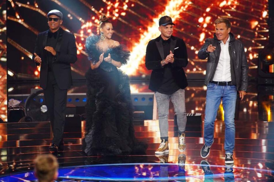 Die DSDS-Jury (v.l.): Xavier Naidoo, Oana Nechiti, Pietro Lombardi und Dieter Bohlen.