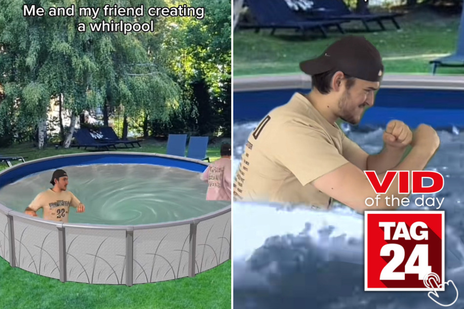 Today's Viral Video of the Day features an epic throwback of a fun pool activity with a twist!