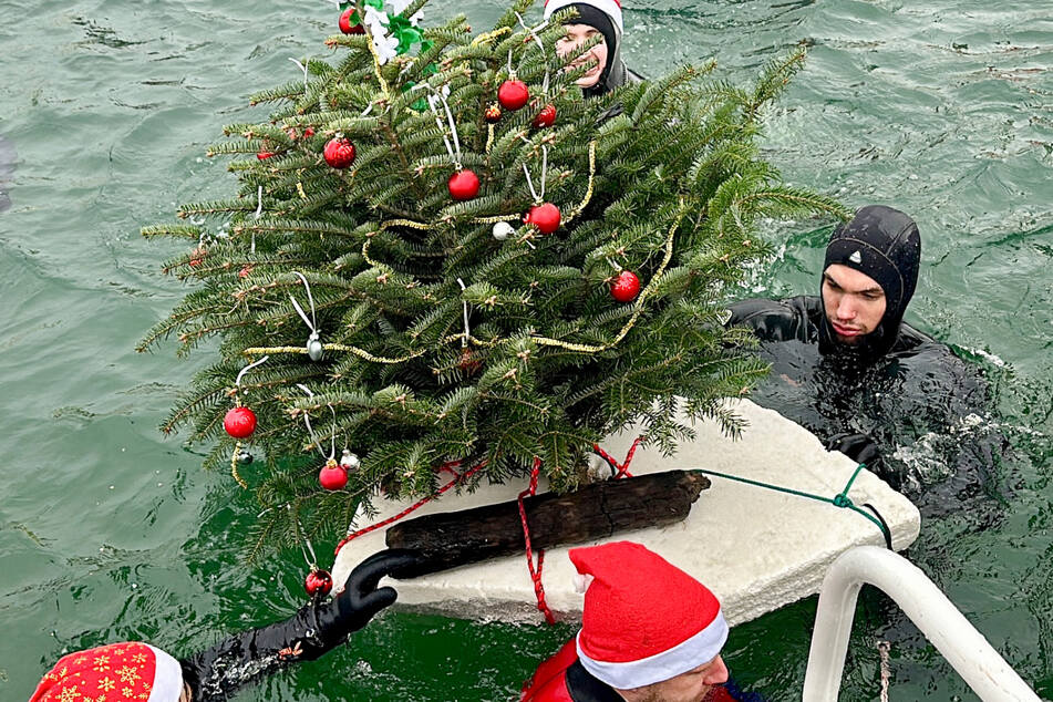 20 Mutige springen beim Nikolausschwimmen in eiskalten Bodensee