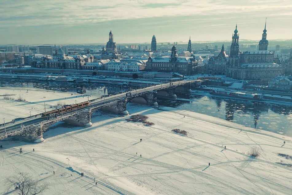 Traumhafter Blick auf die Dresdner Altstadt.