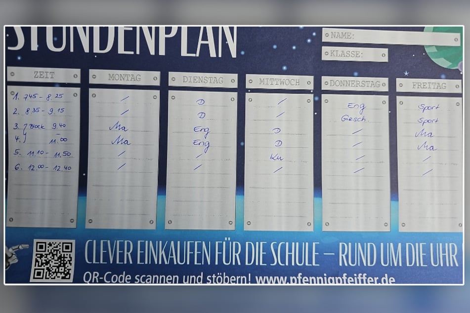 In der Oberschule "Am Hartmannplatz" in Chemnitz fallen etliche Schulstunden aus - die Kinder haben teilweise nur zwei Schulstunden am Tag!