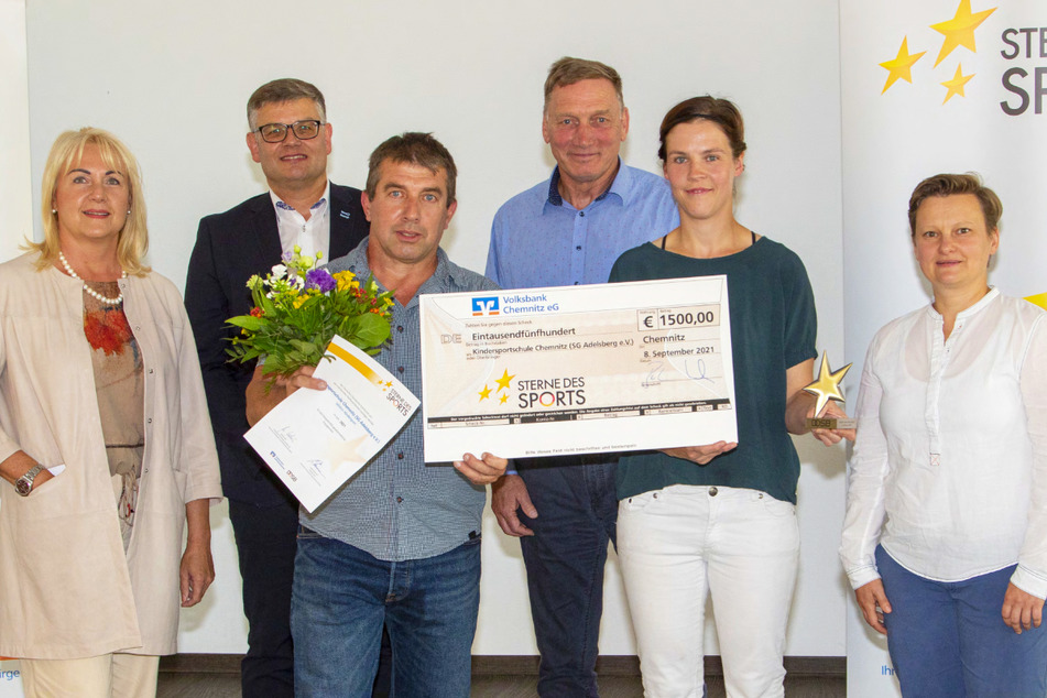 So sehen Sieger aus: Die Kindersportschule Chemnitz des SG Adelsberg e.V. hat im vergangenen Jahr den "Großen Stern des Sports" auf kommunaler Ebene gewonnen.