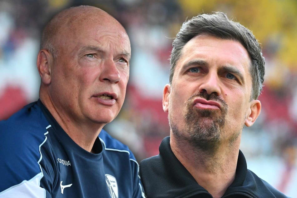 VfL-Coach Uwe Rösler (57, l.) kehrt heute an seine alte Wirkungsstätte zurück. Dort wird ihm Thomas Stamm (43) aber ganz sicher keine Punkte schenken wollen.