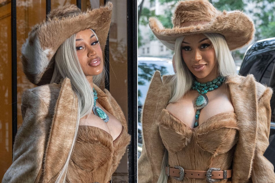 Cardi B goes all-out in fur cowboy 'fit for Beyoncé's star-studded concert