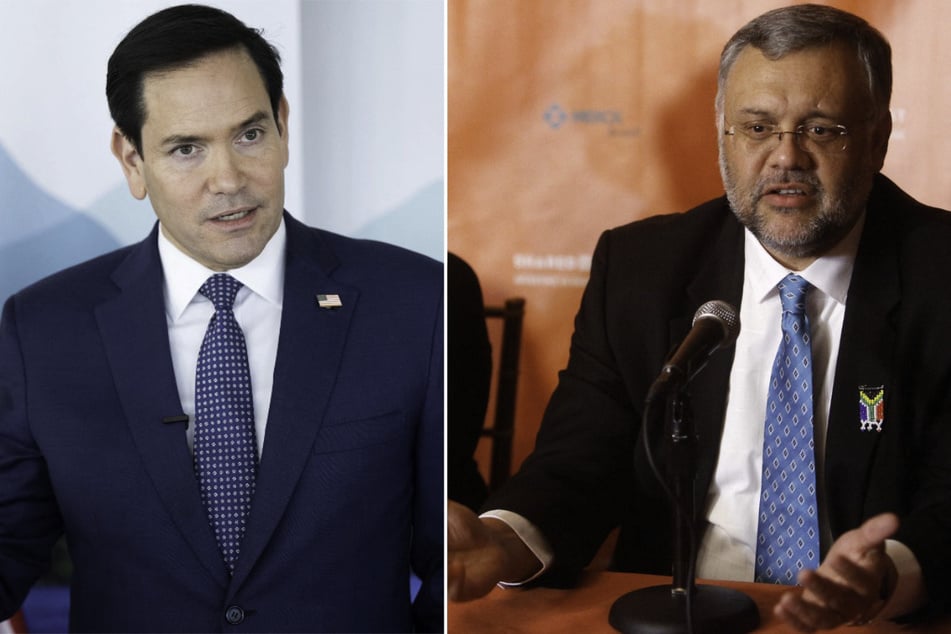 Secretary of State Marco Rubio (l.) on Friday announced the expulsion of South African Ambassador Ebrahim Rasool.