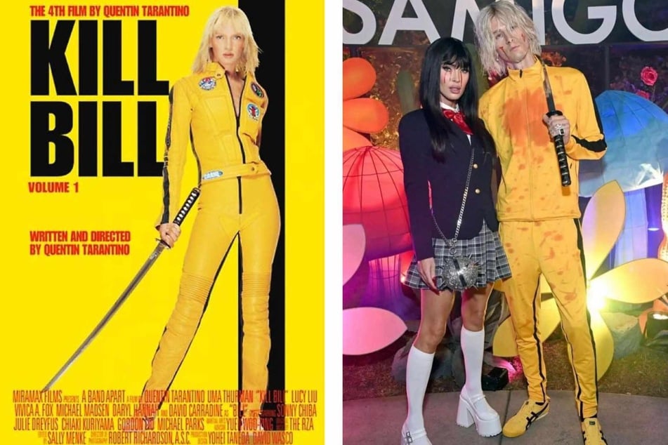Megan Fox has stirred up controversy online over her Kill Bill-inspired Halloween couple's costume with fiancé Machine Gun Kelly.