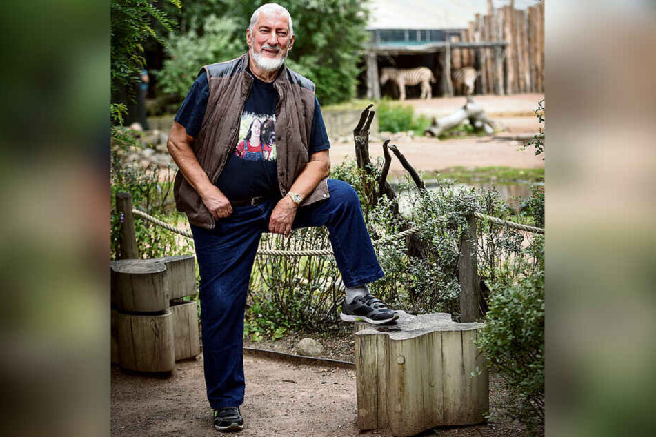 Erst Hengst, dann Stute: Opernsänger Horand Friedrich (75) ist der Patenonkel eines Zebras. Auch seine Tochter Lydia (45) hat ein Patentier im Dresdner Zoo - einen Strauß.
