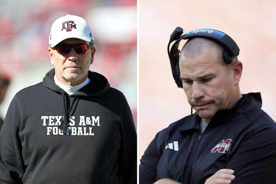 Head coaches Jimbo Fisher (l) and Zach Arnett were both unexpectedly fired at Texas A&amp;M and Mississippi State, respectively, on Sunday, following their big SEC showdown.