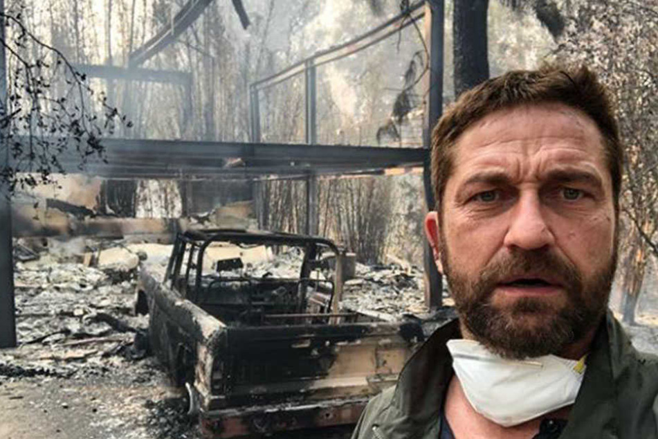 Die Flammen haben alles zerstört: Gerard Butler (48) hat sein Haus verloren.