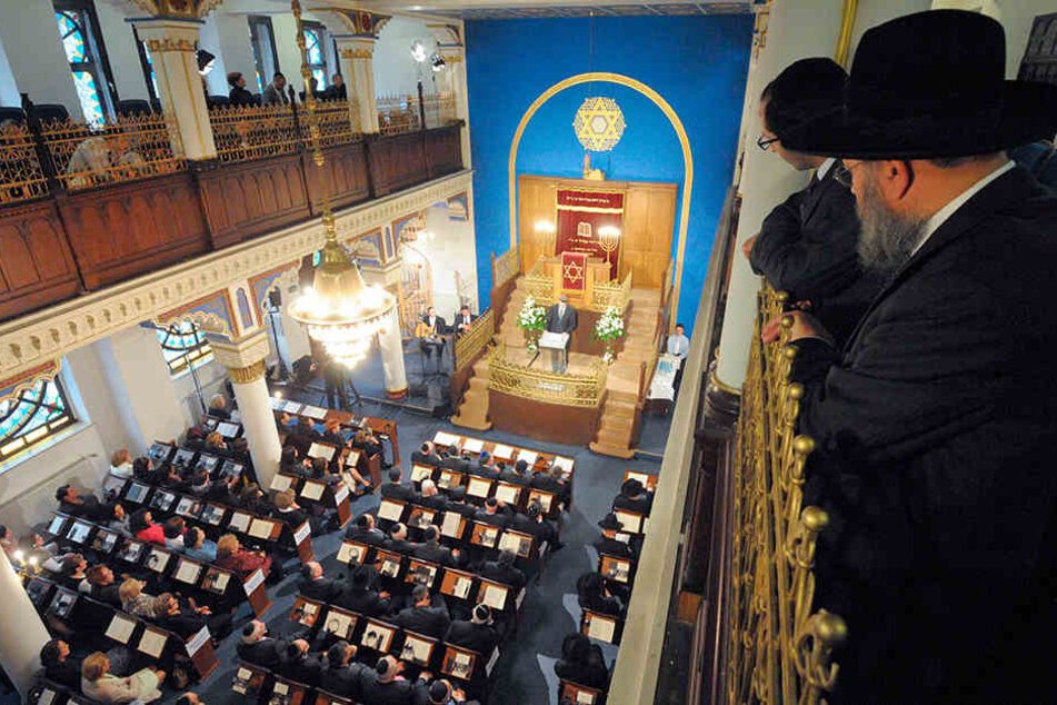 Blick in die Synagoge der Israelitischen Religionsgemeinde in Leipzig, die aktuell rund 1300 Mitglieder zählt.