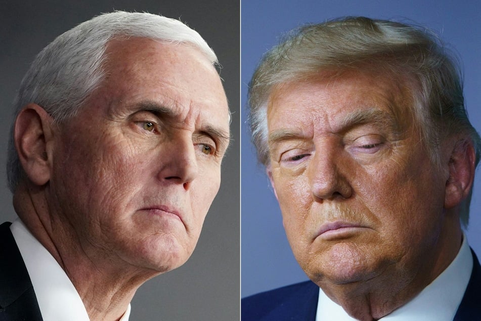 Mike Pence (l.) and Donald Trump split after the former certified the latter's 2020 election loss to Joe Biden.