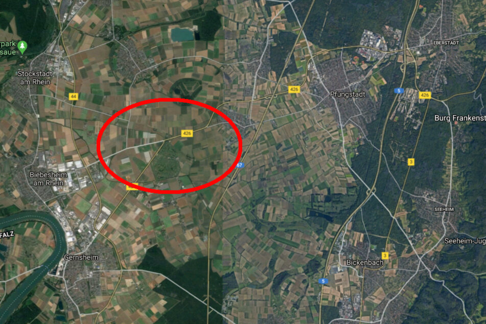 Der Unfall passierte an der Kreuzung zwischen Biebesheim, Pfungstadt-Hahn und Gernsheim-Allmendfeld.