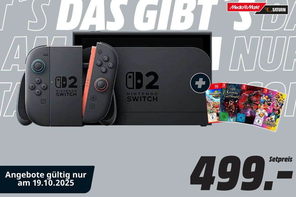 Nintendo Switch 2 plus Games für 499 Euro.