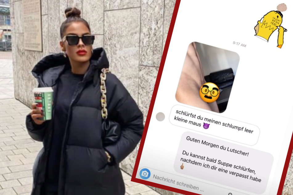 Janine (33) lässt sich nicht unterkriegen und postet die Dick-Pics in ihrem Postfach einfach öffentlich in ihrer Story.