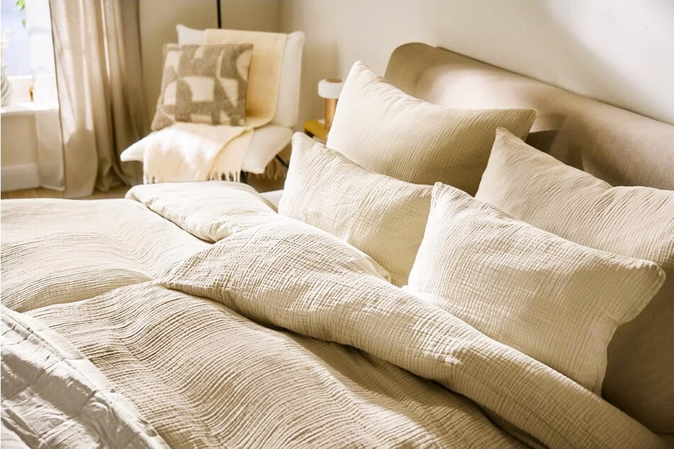 Bei Lidl gibt's ab Montag (23.3.) diese Musselin-Bettwäsche zum kleinen Preis