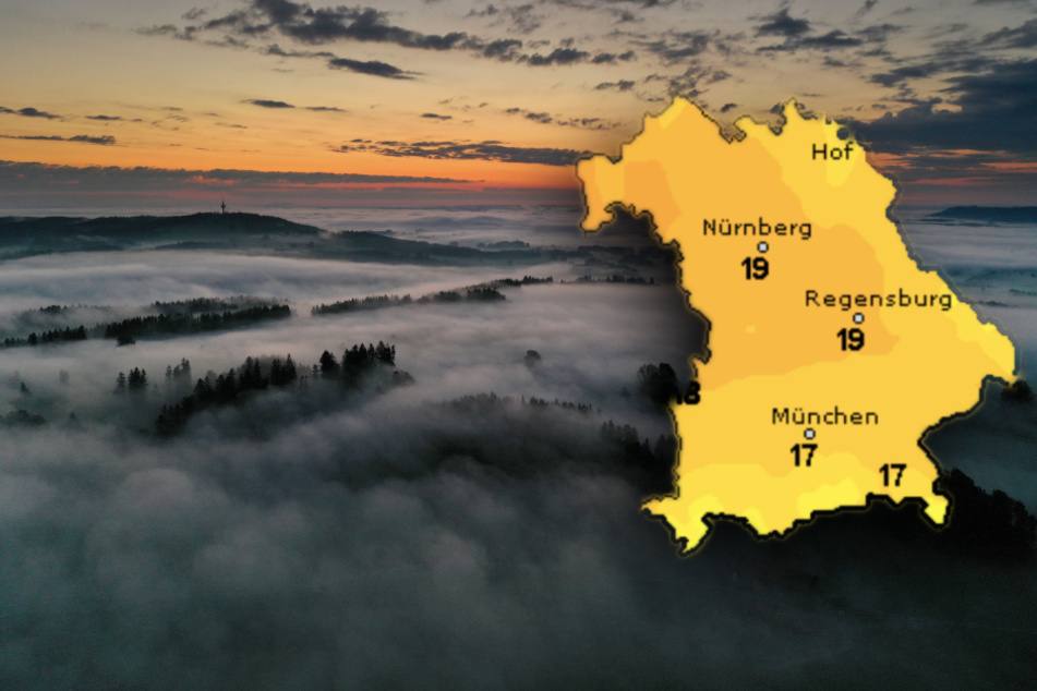 Mit Nebel startet der Mittwoch in Bayern in den Tag. (Bildmontage)